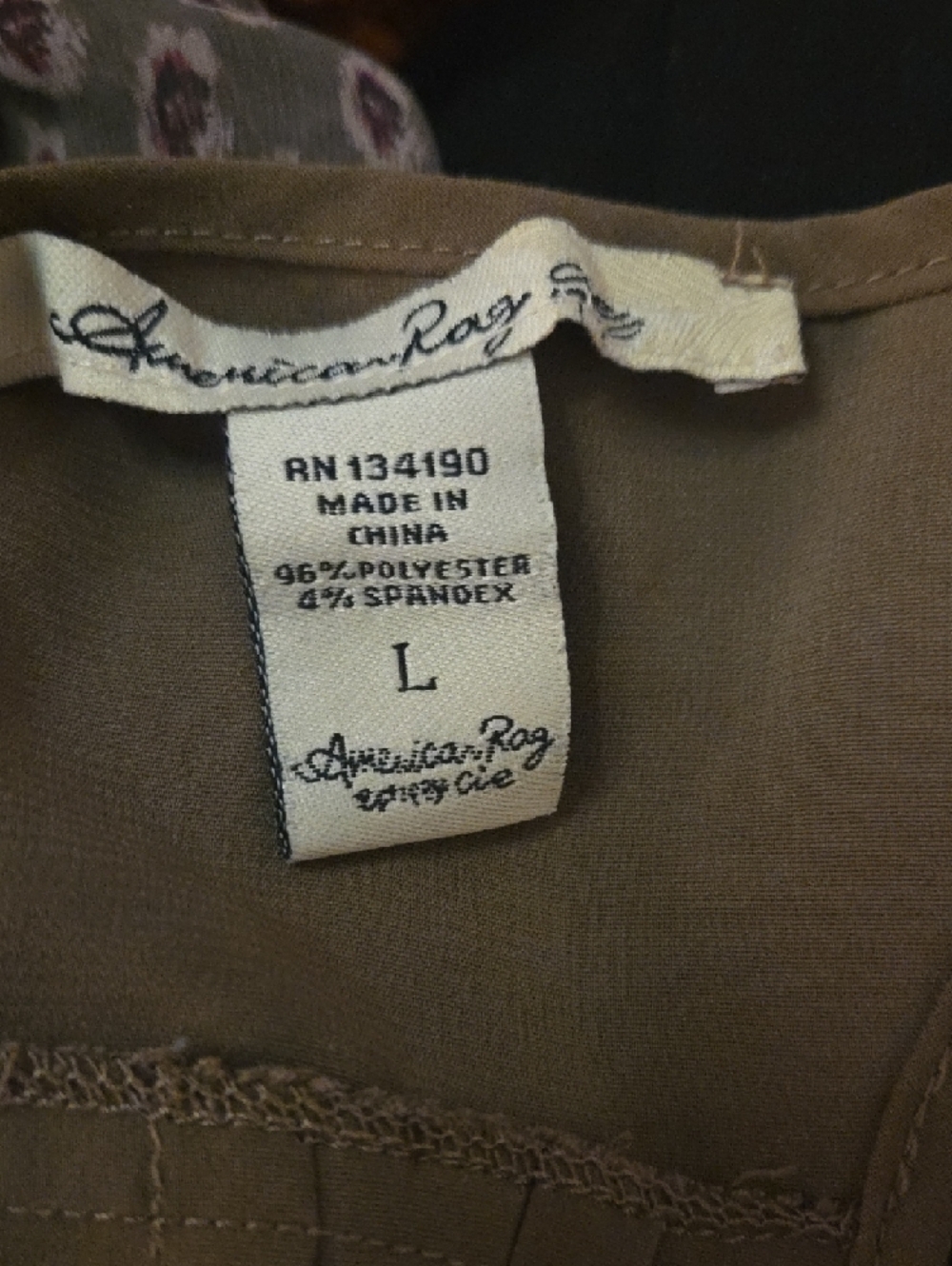 American Rag Olive Green Racerback Tank - Picture 2 of 2
